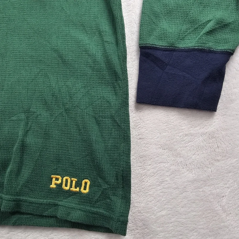 Polo Ralph Lauren Waffle Shirt Mens XXL Pajama Sleepwear Thermal Embroidered LS